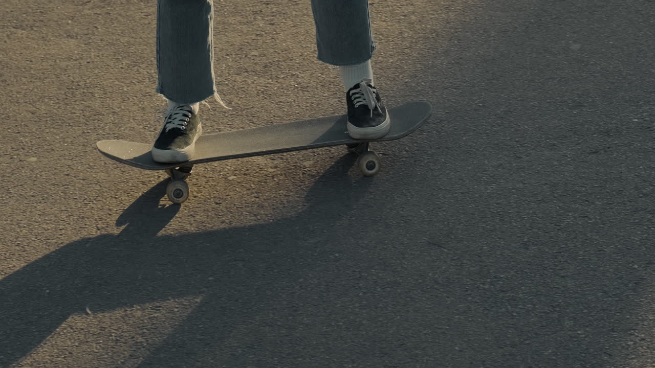 Free stock video - Young skater girl skating on a ramp at sunset in a ...